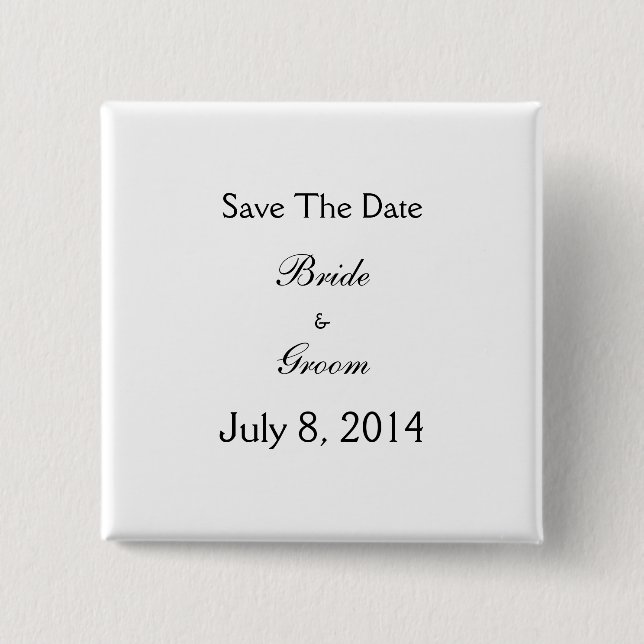 Save The Date Pinback Button (Front)