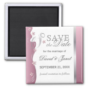 Save The Date   Pink Tourmaline Magnet