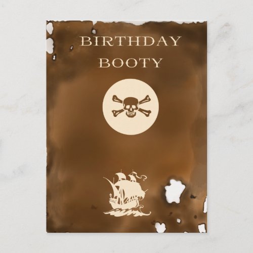 Save the Date Pirate party Announcement Postcard