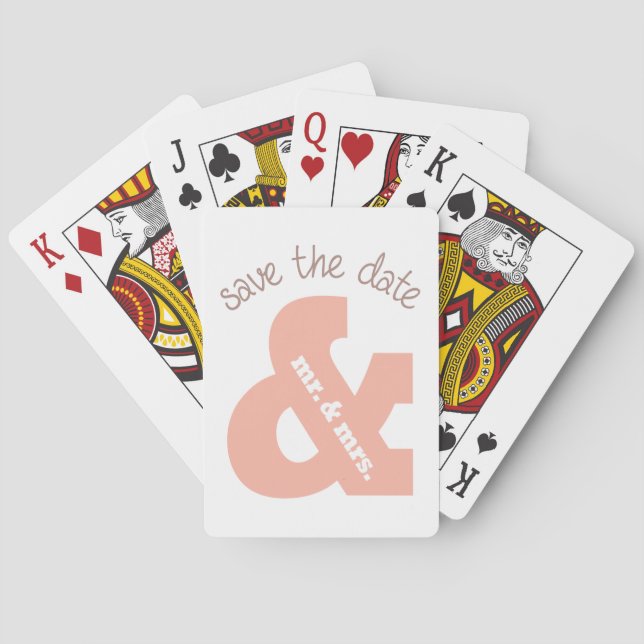 Save The Date Poker Cards (Back)