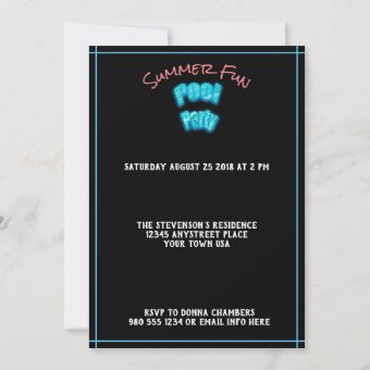 Save The Date Pool Girl Party Birthday Invitation | Zazzle