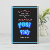Save The Date Pool Girl Party Birthday Invitation (Standing Front)