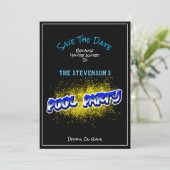 Save The Date Pool Party Invitation Yellow Splash | Zazzle