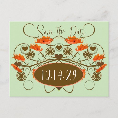 Save the Date _Poppies With an Edge Announcement Postcard