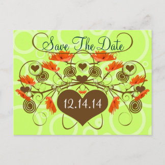 Save the Date -Poppies With an Edge Announcement Postcard
