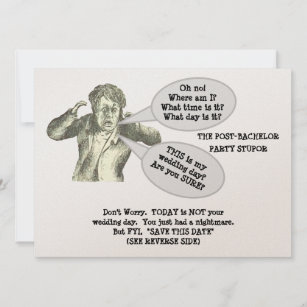 Funny Bachelor Party Save the Date Cards & Invitation Templates | Zazzle