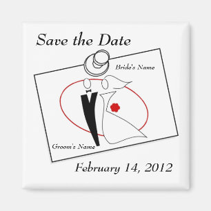 Save the Date Post-It Magnet