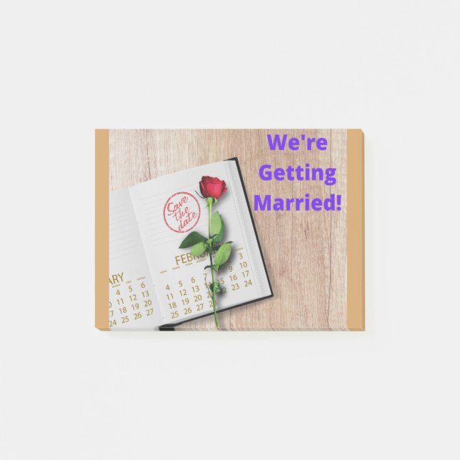 Save the date post-it notes (Front)