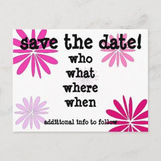 save the date postcard