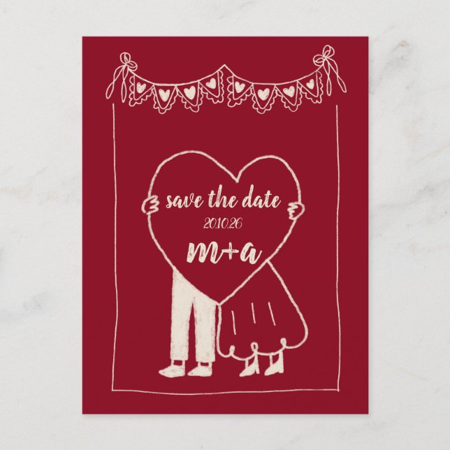 Save the date postcard (Front)