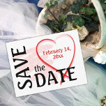 Save the Date Postcard<br><div class="desc">If you need a quick way to notify people of your special event, then this "save the date" postcard is just the thing for you. Bold "save the date" words stacked on the edges of the postcard in uppercase letters get immediate attention, while the brushed red heart leave no doubt...</div>