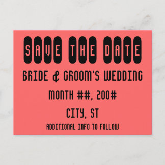 Save the Date postcard