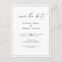 Save the Date Postcard