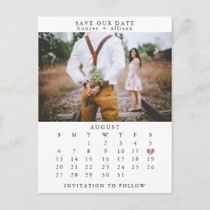 Calendar Save The Date Cards Zazzle