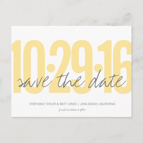 Save The Date Postcard Large Date Announcement Postcard