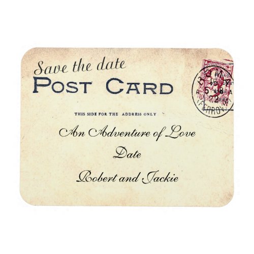 Save The Date Postcard Magnet