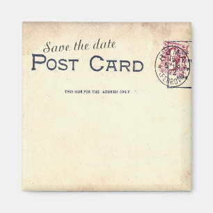 Save The Date Postcard Magnet