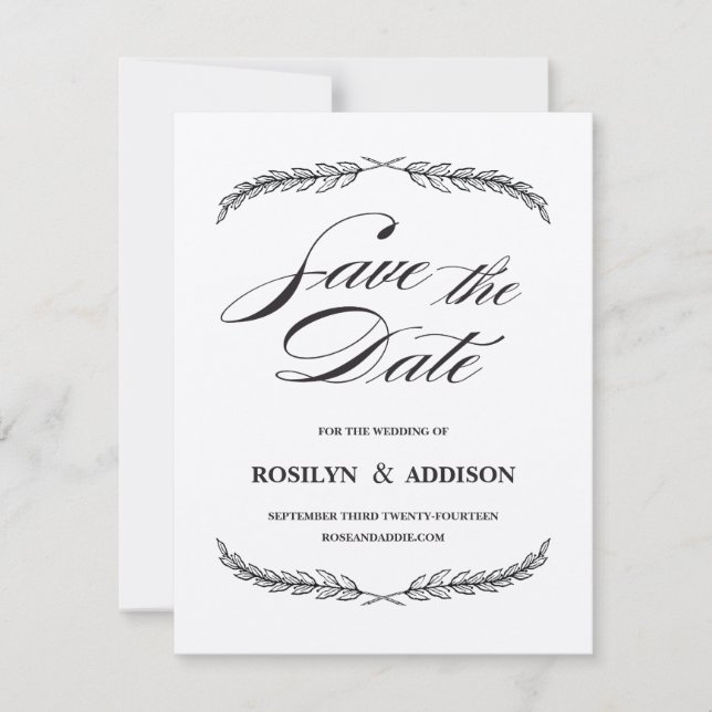 Save the Date Postcard - Quill (Front)