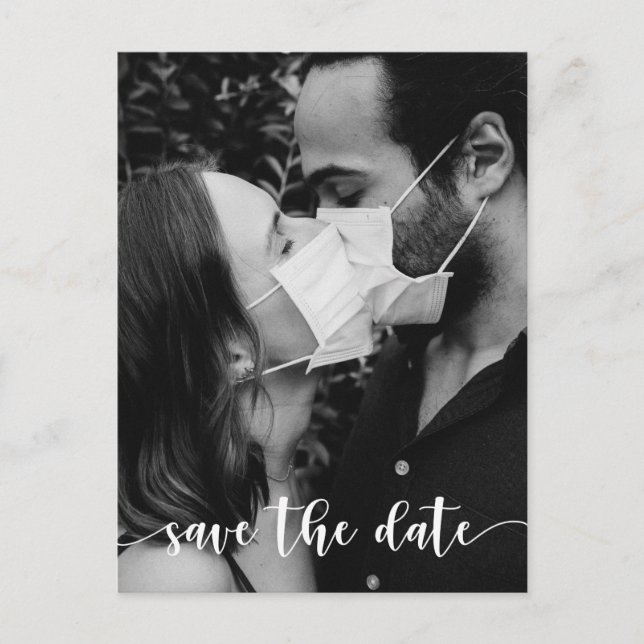 Save The Date Postcard - Rustic Script (Front)