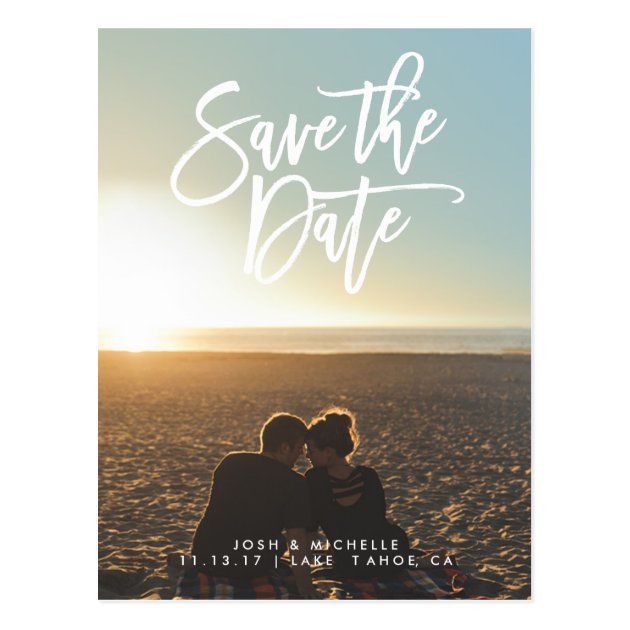 Save The Date Postcard Script Wedding Collection