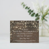 Save the Date Postcard String Lights Brick (Standing Front)