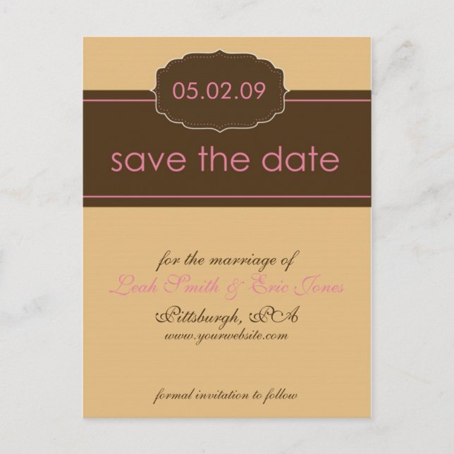 Save the Date Postcard TEMPLATE (Front)