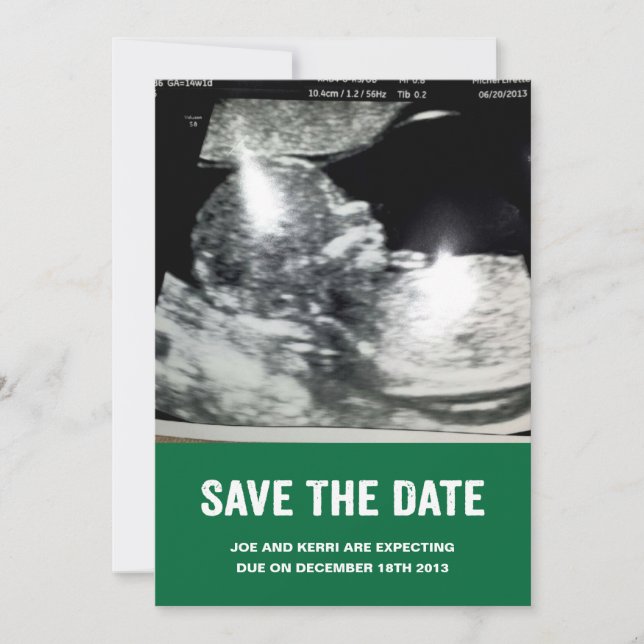 Save the Date Pregnancy Announcement (Front)