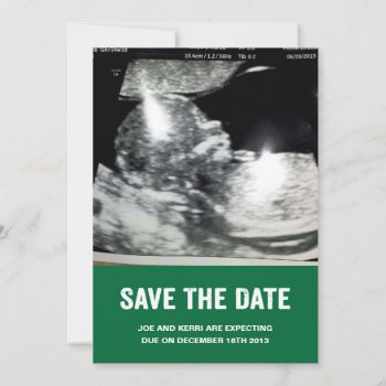 Save The Date Pregnancy Announcement by PeridotPaperie at Zazzle