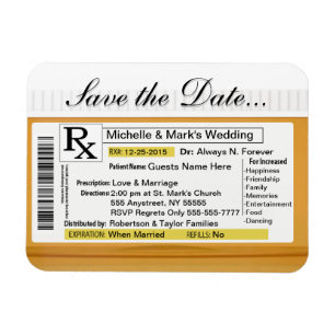 Save the Date Prescription Magnet