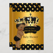 Save The Date Prince Baby Shower Ethnic (Front/Back)