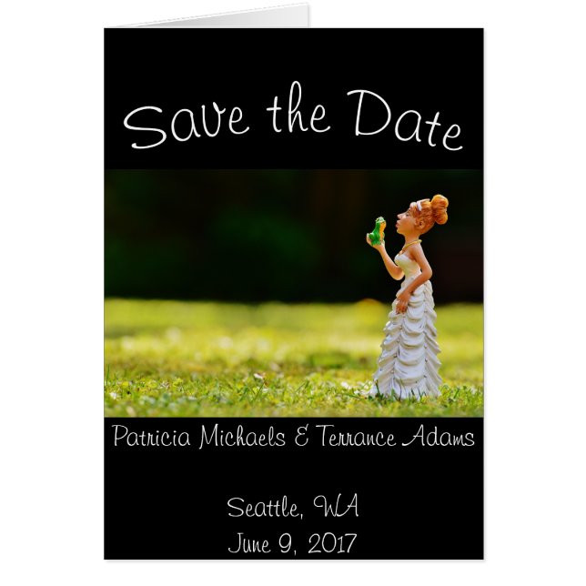 Save the Date Princess Frog (Front)