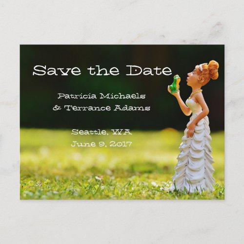 Save the Date Princess Frog Announcement Postcard