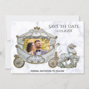 Save the Date - Princess in the Carriage - Photo Invitation