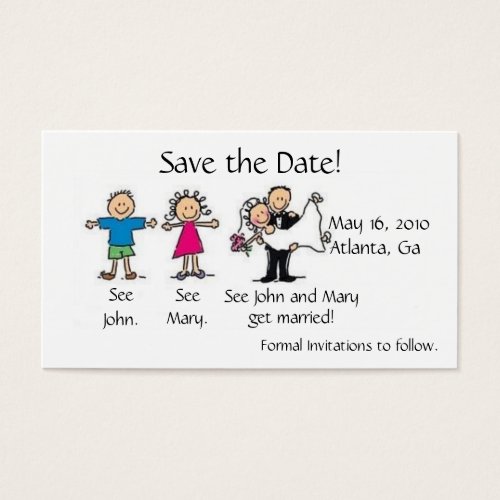 Save the Date Profile Card Business Card
