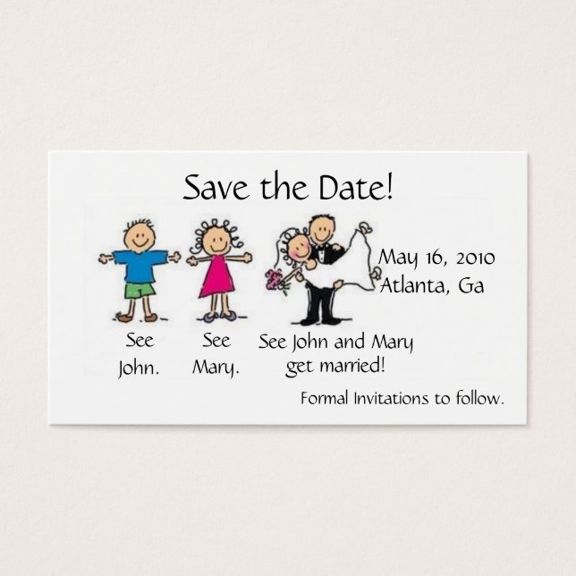 Save the Date Profile Card (Front)