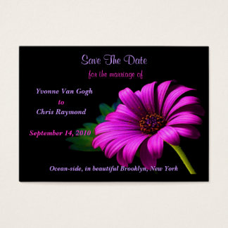 Save The Date Purple Pink Daisy
