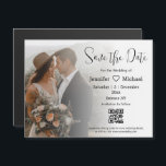 save the date qr code boho photo wedding magnet<br><div class="desc">modern stylish save the date , qr code , boho couple photo,  wedding magnet</div>