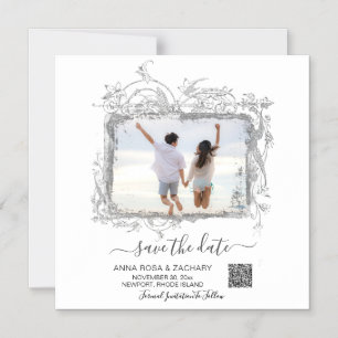 *~* SAVE the DATE - QR code Website AR6 Wedding Magnetic Invitation
