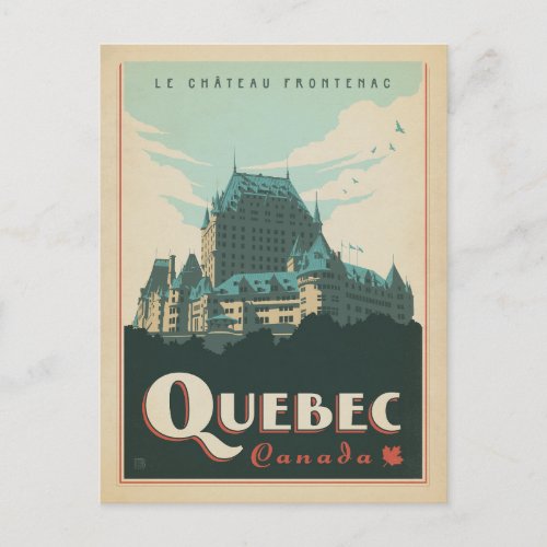 Save the Date  Quebec Canada Announcement Postcard