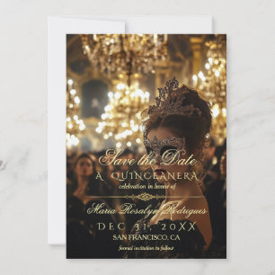 Save the Date Quinceanera Photo  Invitation