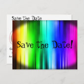 Save the date Rainbow postcard (Front/Back)