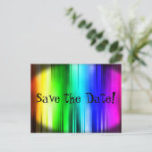 Save the date Rainbow postcard (Standing Front)