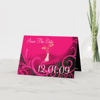 Save the Date Rasberry Cala Lily Postcard