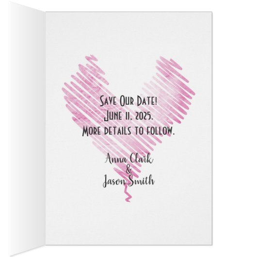 Save the Date red hearts (Inside (Right))