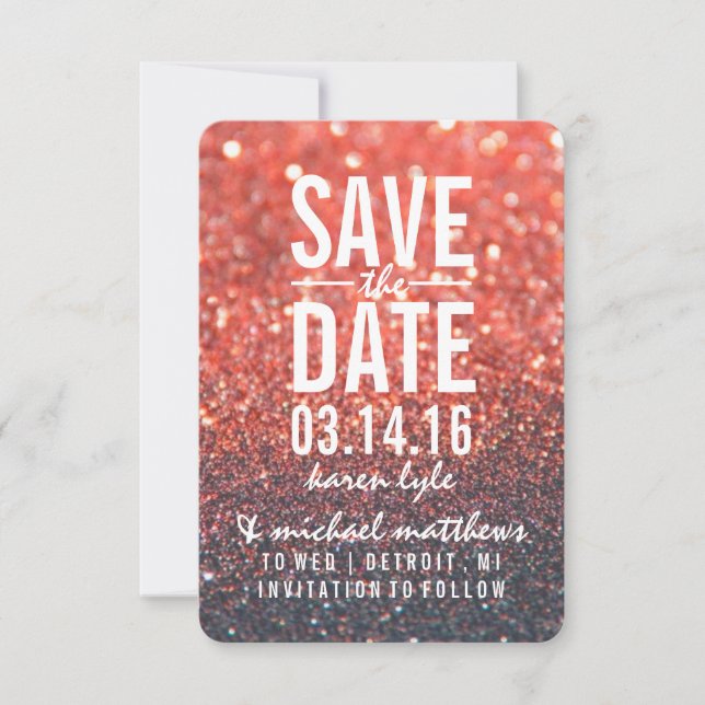 Save the Date | Red Lit Nite Fab (Front)