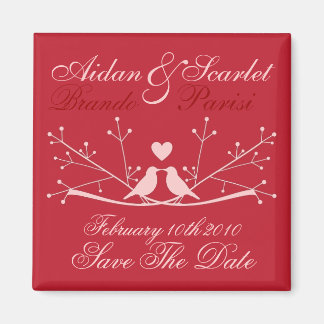 SAVE THE DATE RED WEDDING Magnet Customize