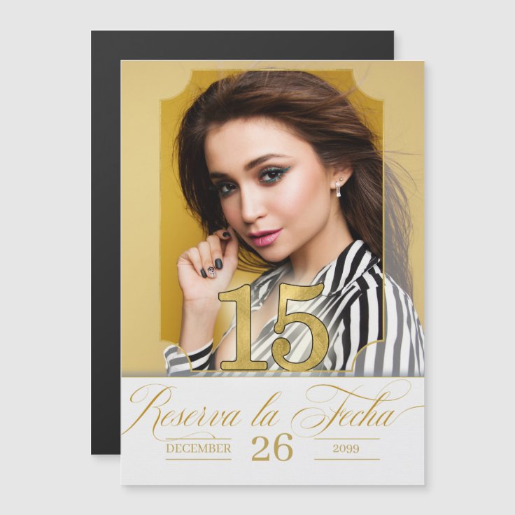 Save the Date Reserva la Fecha Spanish Quinceanera Zazzle