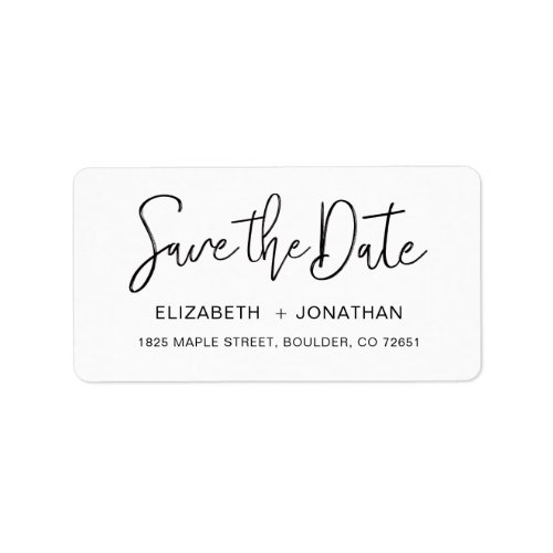 Save the Date Return Address Label