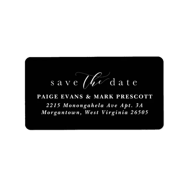 Save the date return address label zazzle