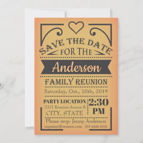 Save the Date reunion design